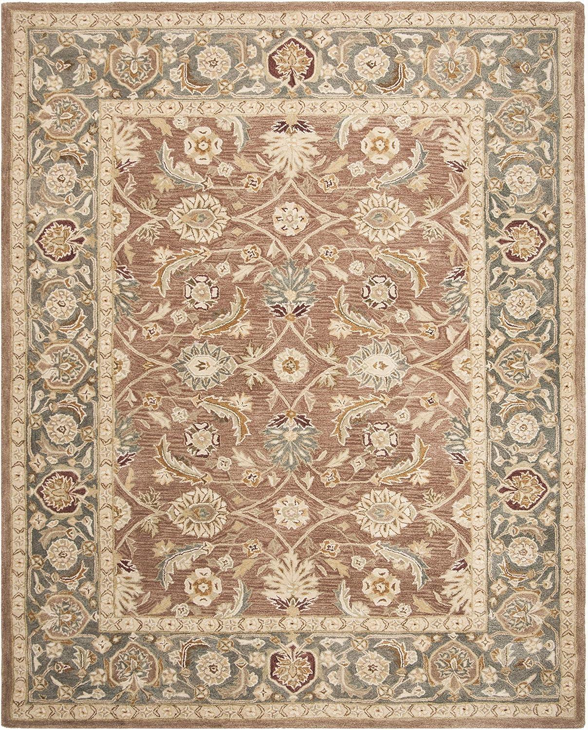 Anatolia AN549 Hand Tufted Indoor Area Rug - Brown/Blue - 9'x12' - Safavieh