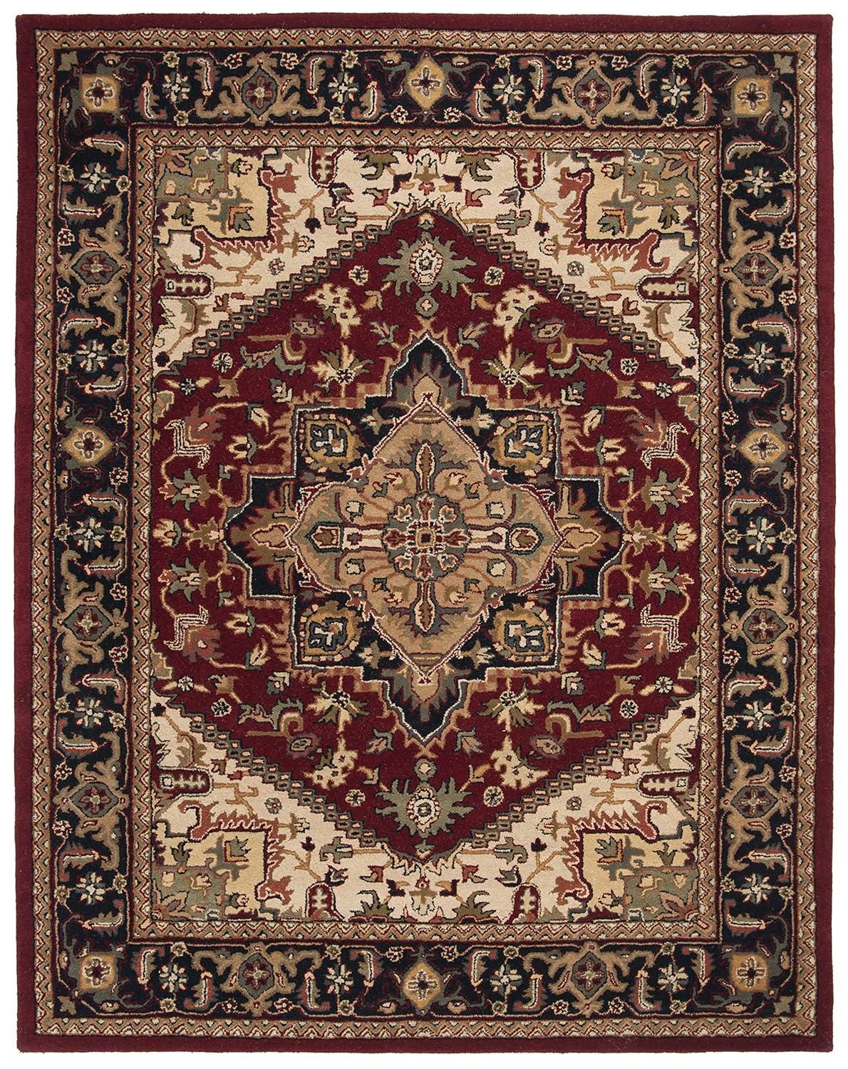 Heritage HG625 Handmade Area Rug - 7'6"x9'6" - Red - Safavieh