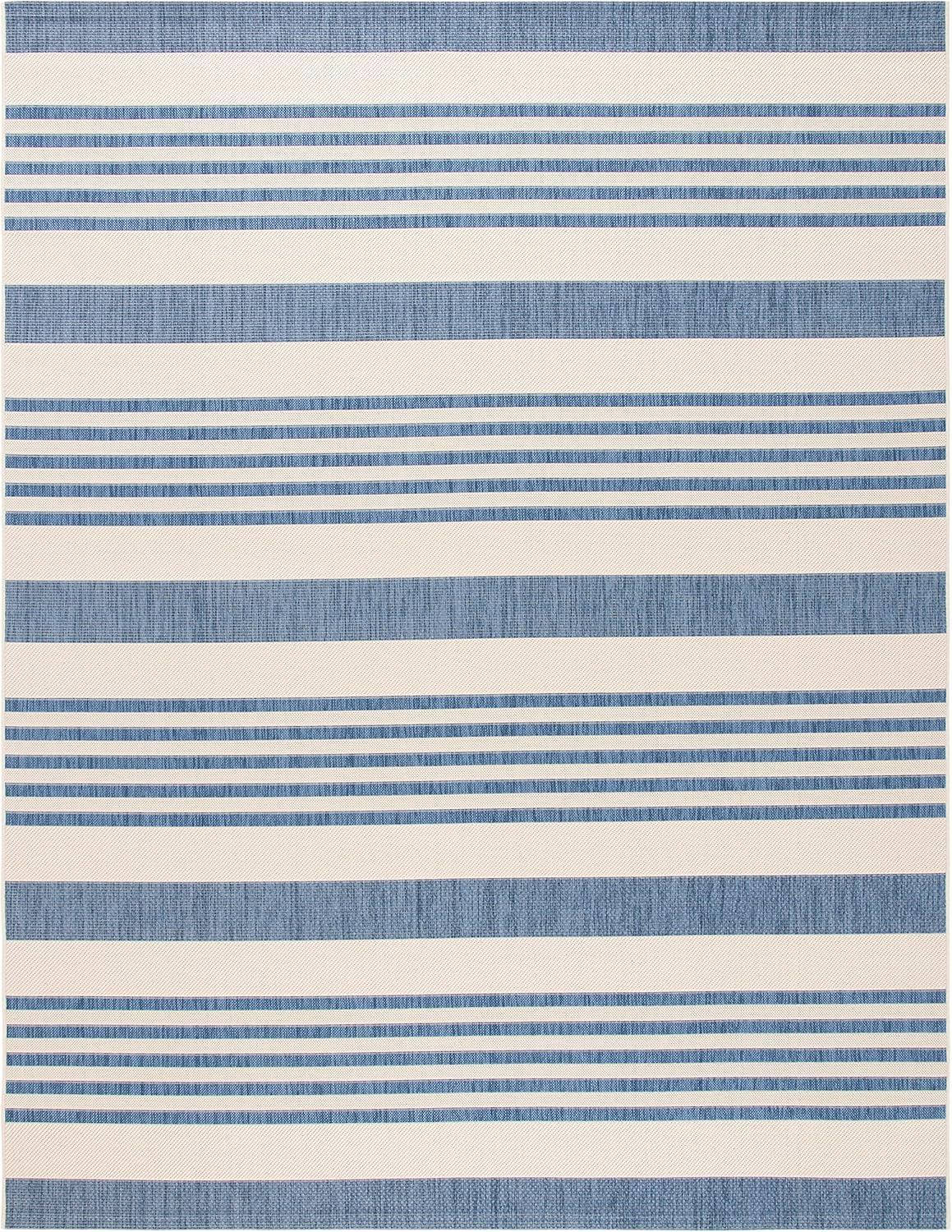 Courtyard CY6062 Power Loomed Indoor/Outdoor Area Rug - Beige/Blue - 8'x10' - Safavieh.