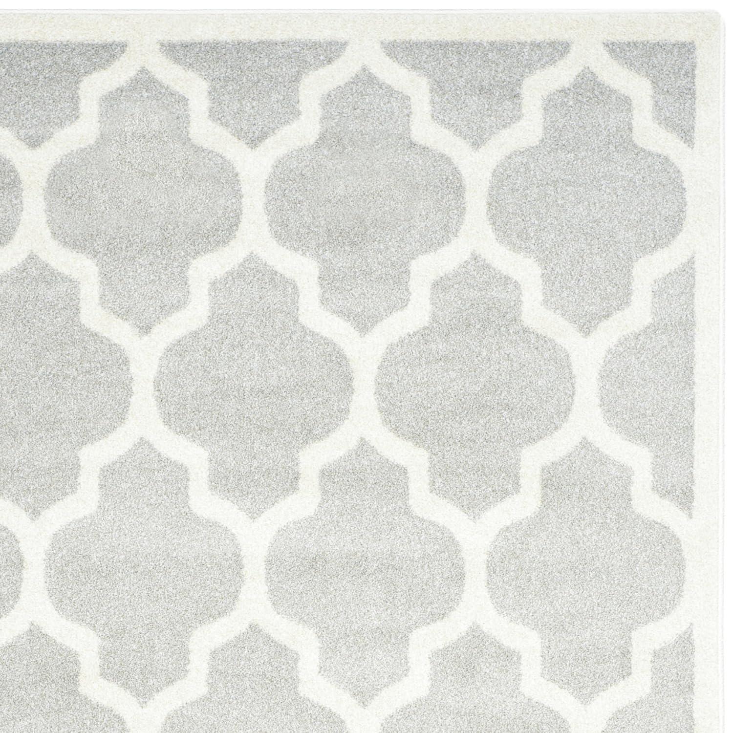 Amherst AMT420 Power Loomed Indoor Area Rug - Light Grey/Beige - 5'3"x8' - Safavieh