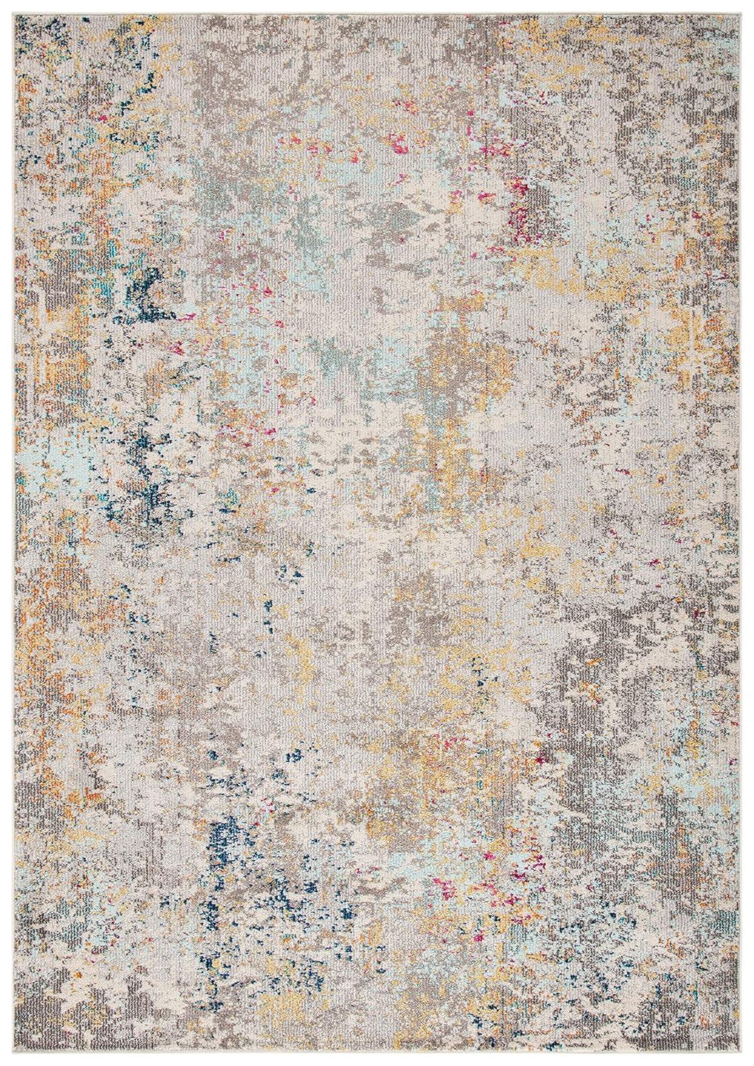 Madison MAD453 Power Loomed Accent Rug - Grey/Gold - 3'x5' - Safavieh.
