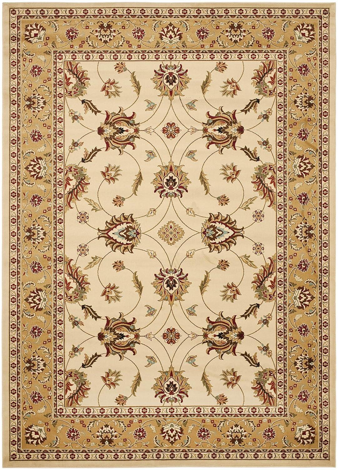 Lyndhurst LNH553 Power Loomed Area Rug - Ivory/Beige - 6'7"x9'6" - Safavieh