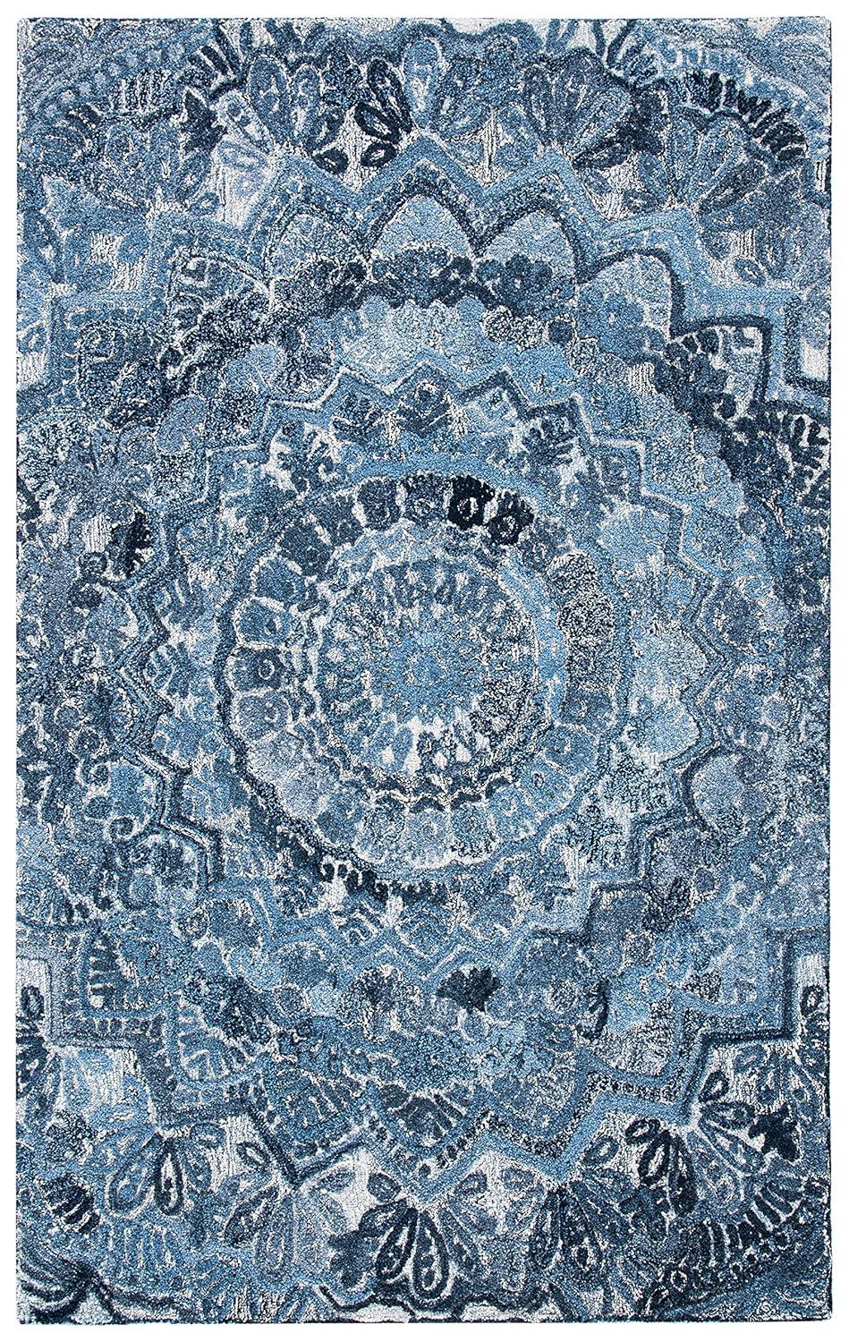SAFAVIEH Marquee Georgiana Floral Area Rug, Blue/Grey, 5' x 8'