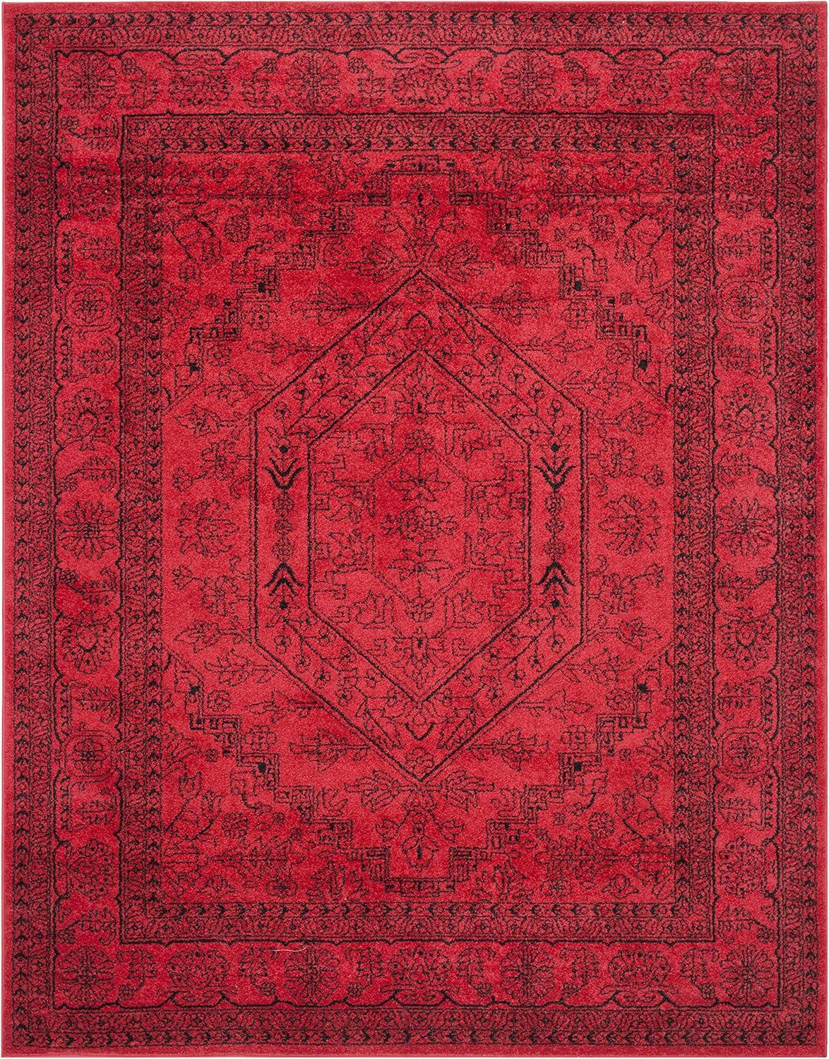 Adirondack ADR108 Power Loomed Area Rug - Red/Black - 8'9"x11'9" - Safavieh.