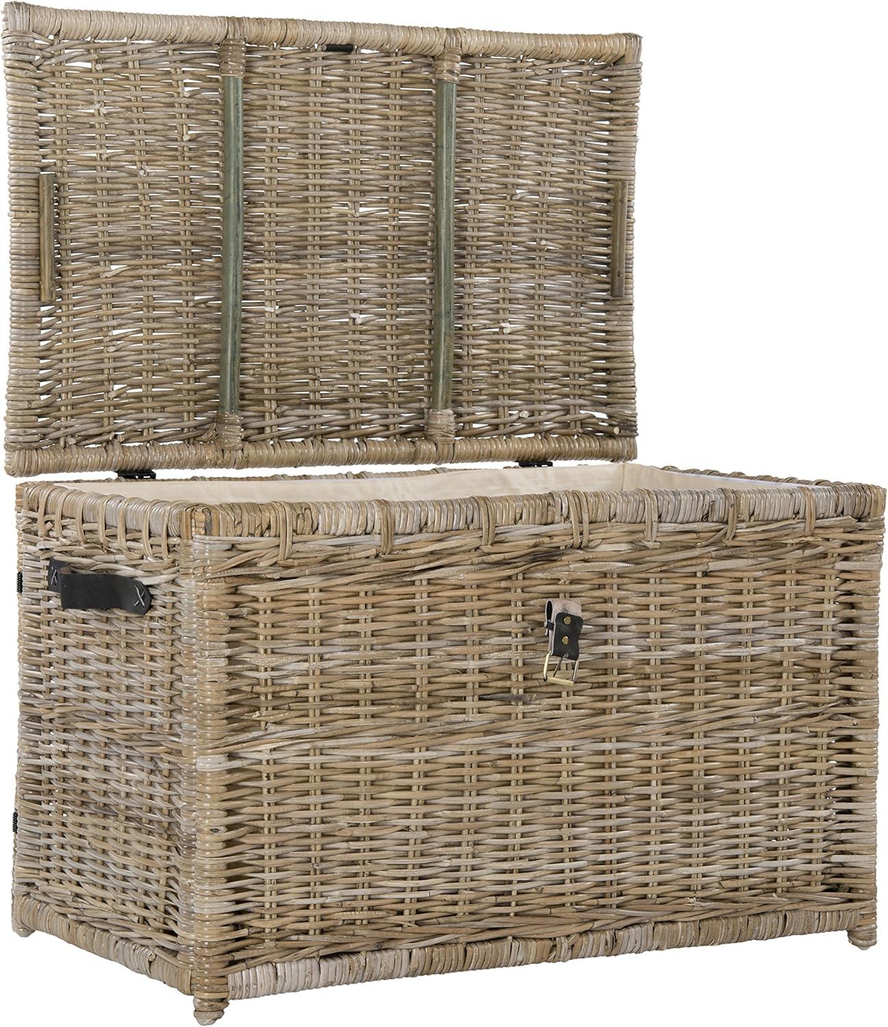 Michael 35" Wicker Storage Trunk, Natural