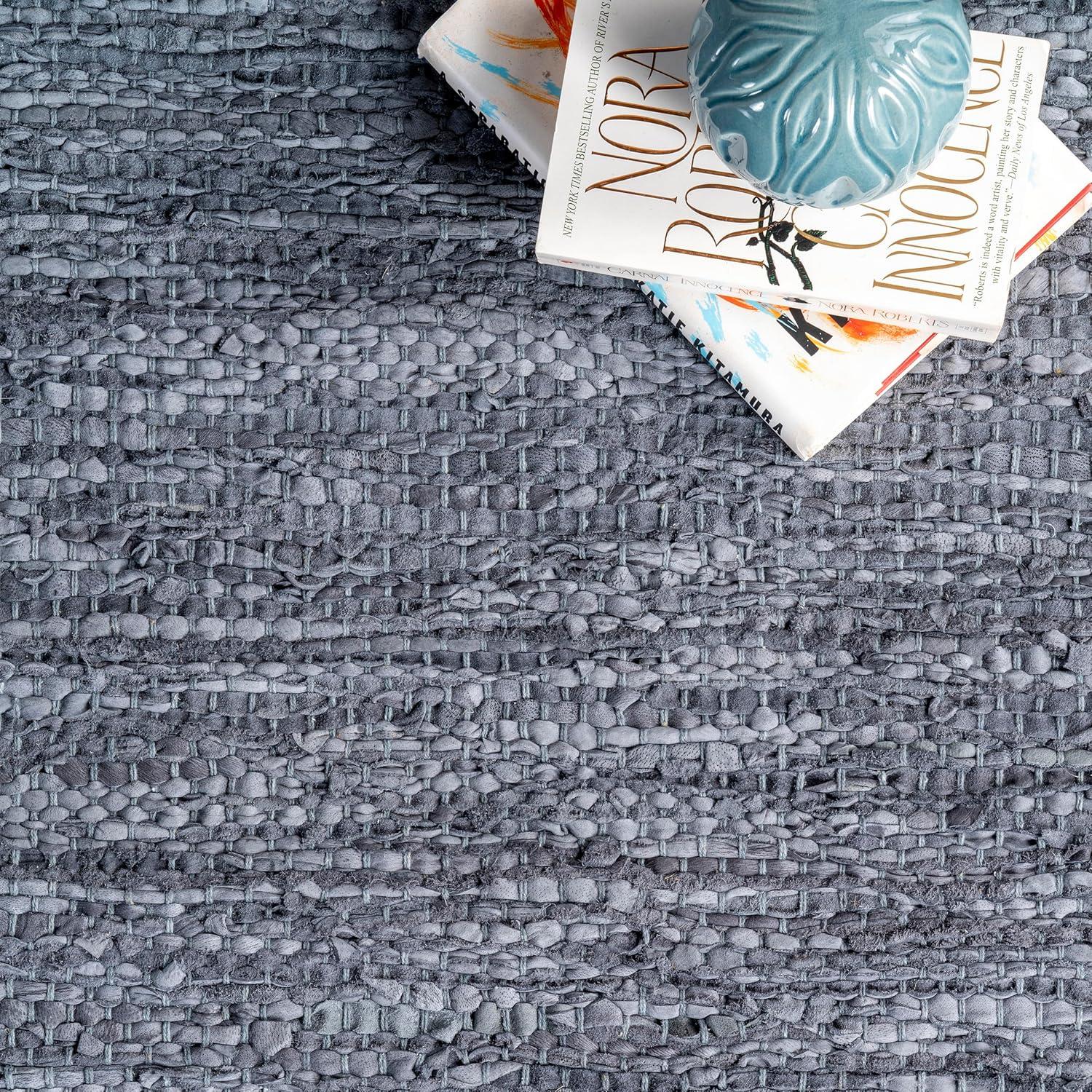 Nuloom Sabby Hand Woven Leather Flatweave Indoor Area Rug, 3' x 5'