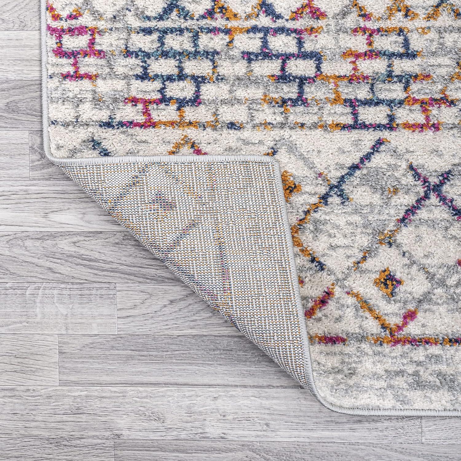 3' x 5' Arta Moroccan Vintage Geometric Rug Area Rug, Multi/Cream - JONATHAN Y