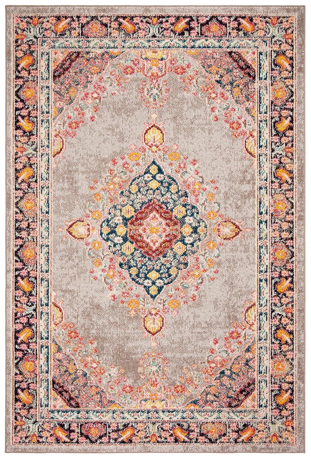 Madison 200 MAD252 Power Loomed Indoor Area Rug - Navy/Turquoise - 8'x10' - Safavieh