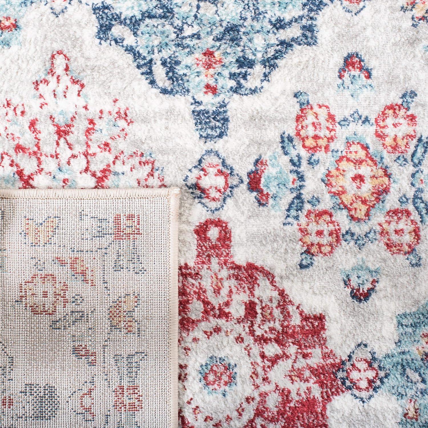 Brentwood BNT815 Power Loomed Area Rug - Cream/Blue - 6'x9' - Safavieh.