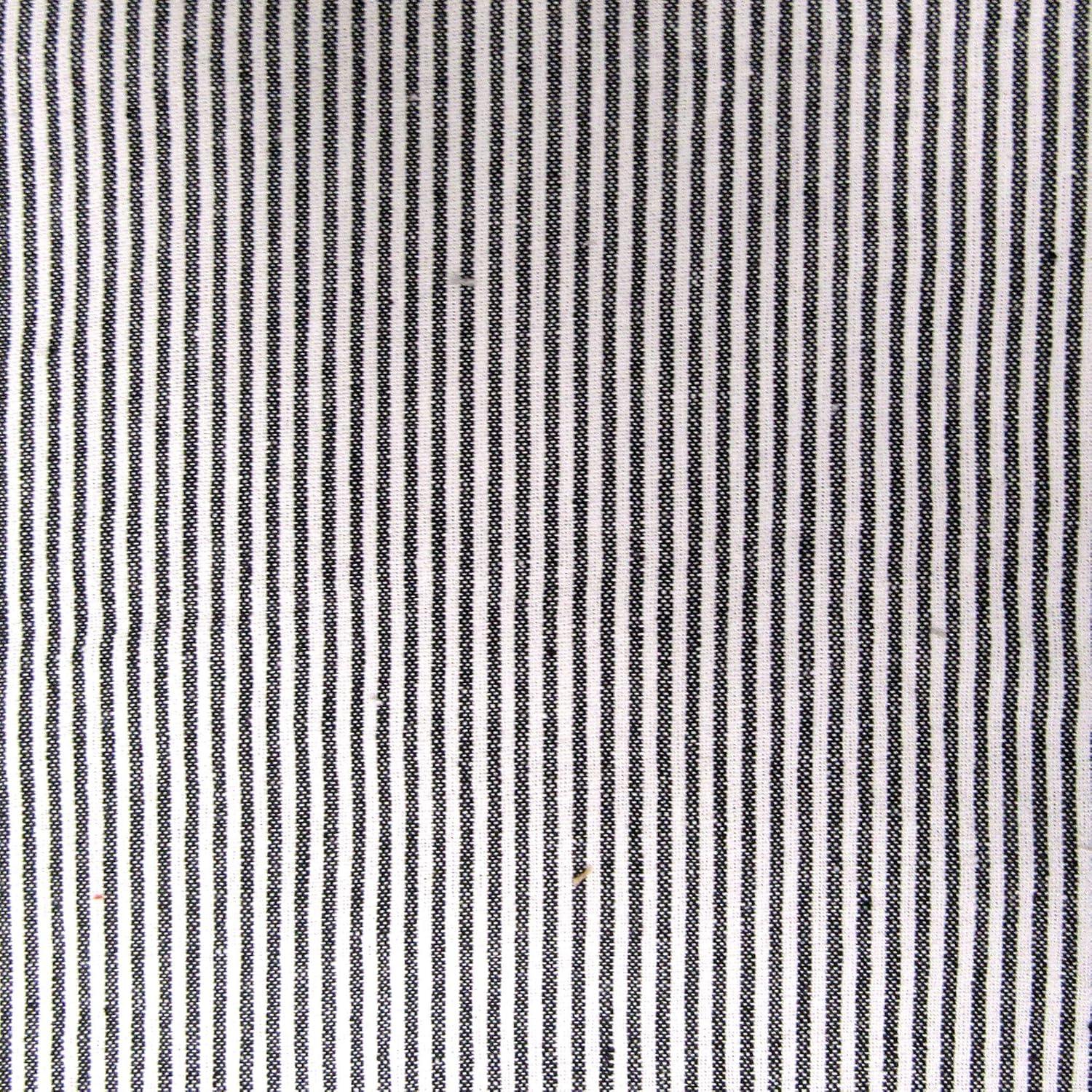 Elrene Tucker Ticking Stripe Kitchen Curtain Tier Set Black 30"w x 24"l