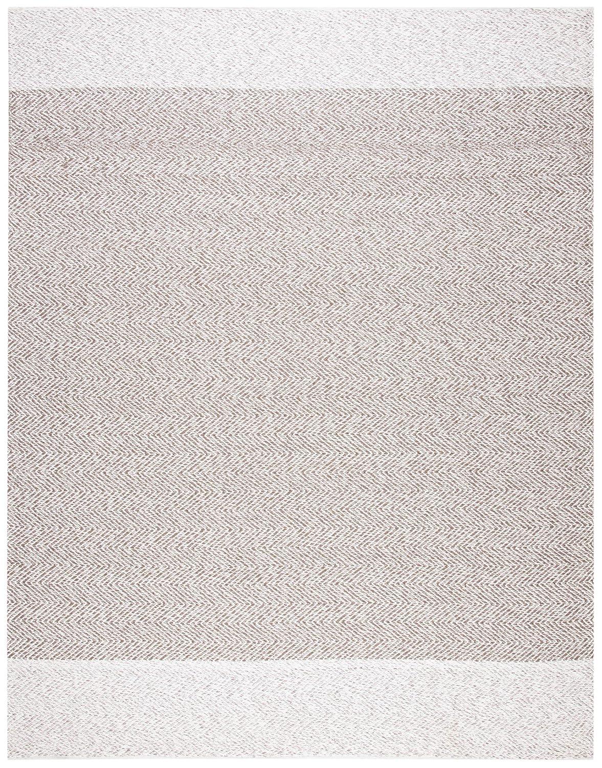Nantucket NAN148 Hand Loomed Area Rug - Ivory/Taupe - 8'x10' - Safavieh.