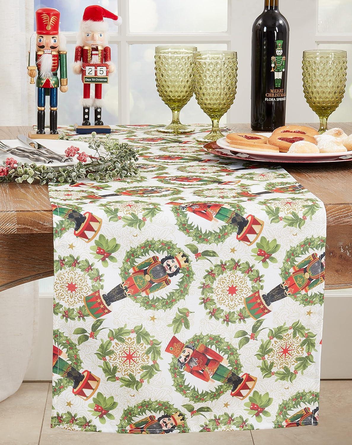 Saro Lifestyle Nutcracker Design Dining Table Runner