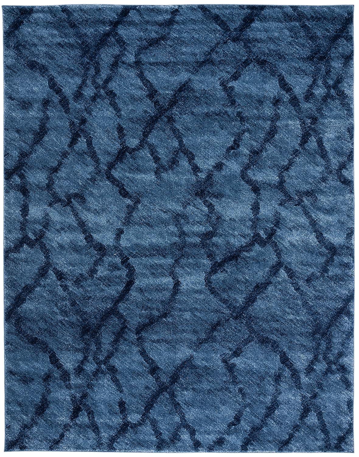 Retro RET2144 Power Loomed Indoor Area Rug - 9'x12' - Blue/Dark Blue - Safavieh