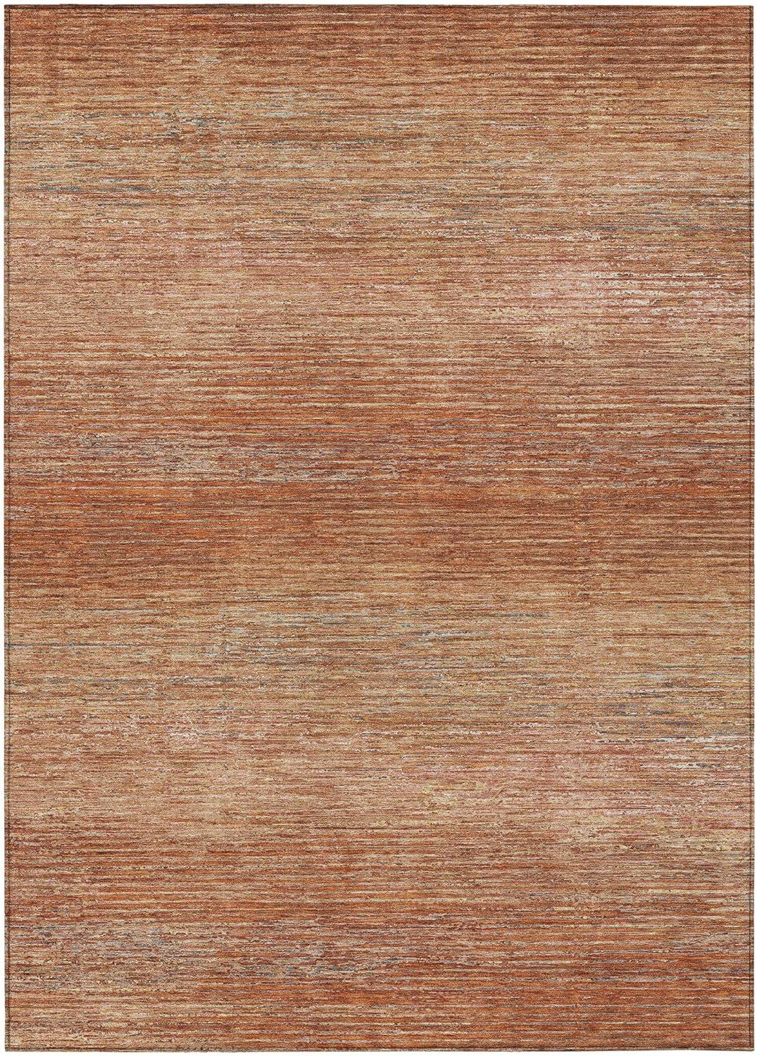 Machine Washable Indoor/Outdoor Christain ACN1266 Copper Rug