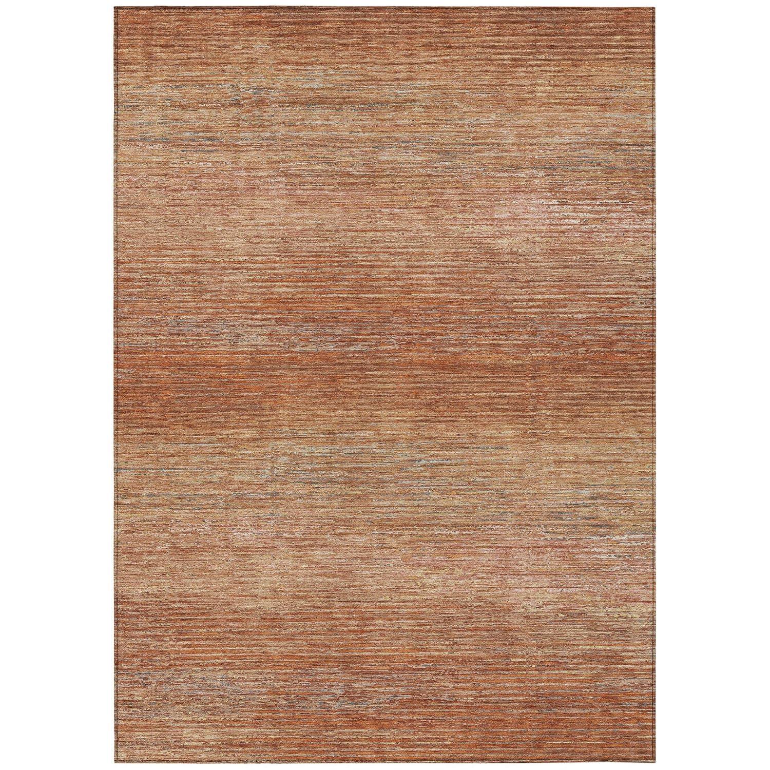 Machine Washable Indoor/Outdoor Christain ACN1266 Copper Rug
