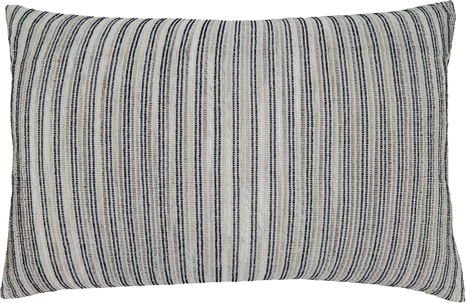 Saro Ginevra Striped Cotton Blend Pillow Cover