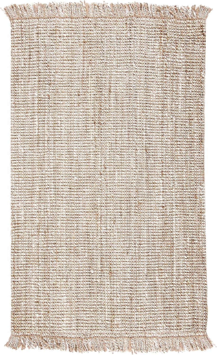 Artisan Gray and Beige Handwoven Jute 9' x 12' Area Rug