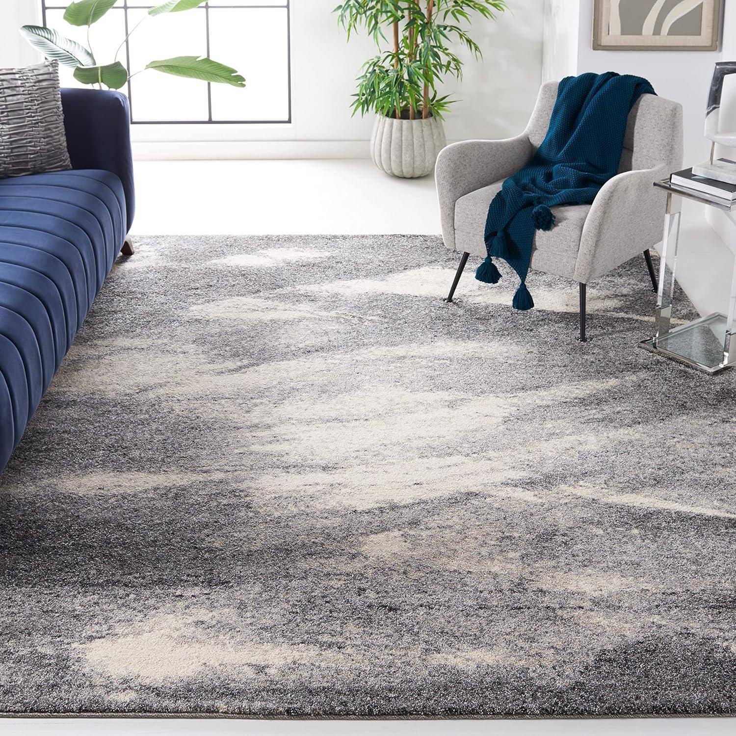 Retro RET2891 Power Loomed Indoor Area Rug - Grey/Ivory - 10'x14' - Safavieh.