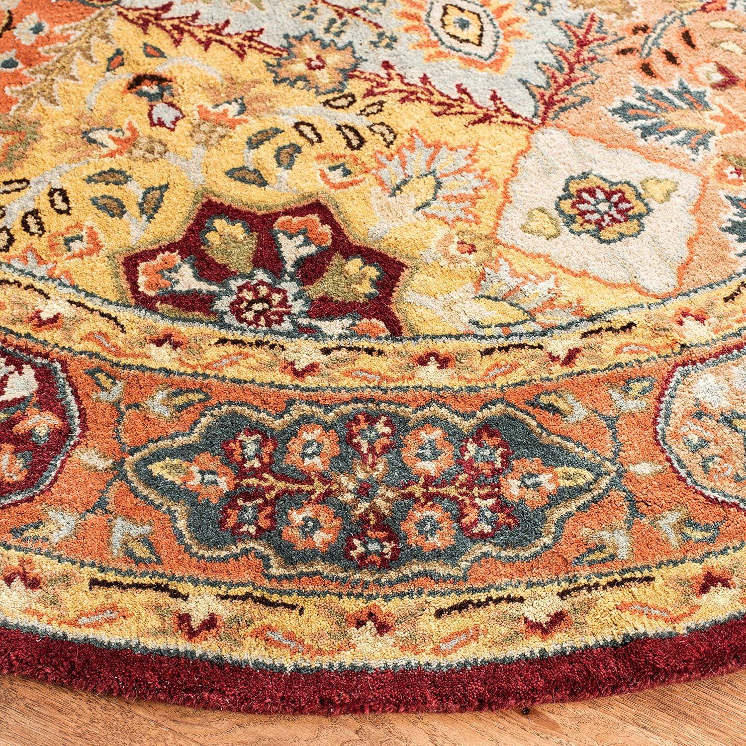Persian Legend PL812 Hand Tufted Indoor Accent Rug - 3'6" Round - Red/Rust - Safavieh