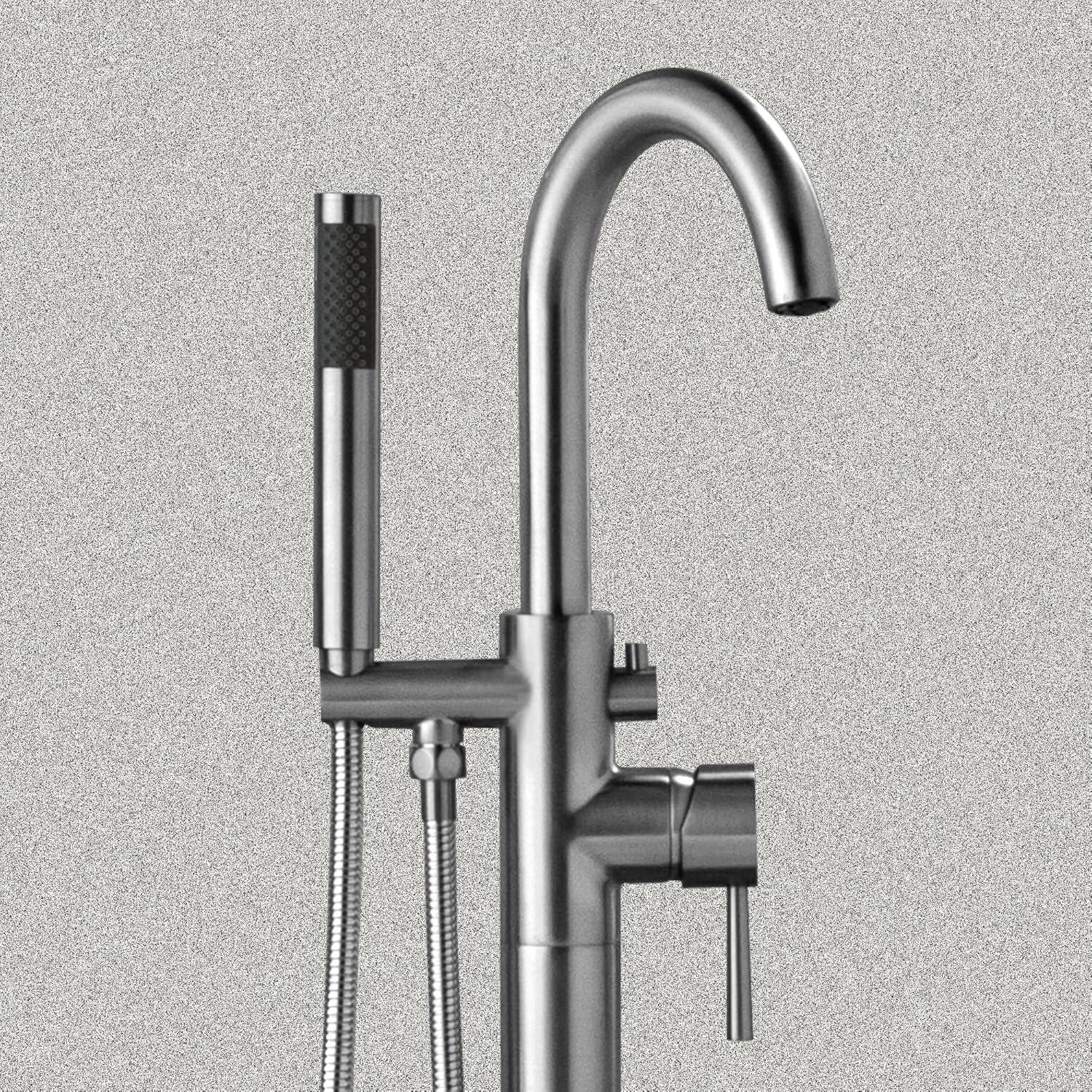 Cove Floor Clawfoot Tub Faucet with Diverter