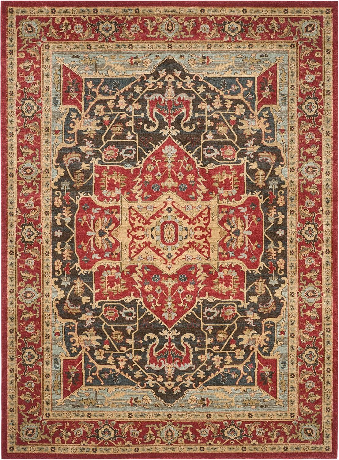 Mahal MAH625 Power Loomed Indoor Area Rug - Red/Red - 8'x11' - Safavieh.