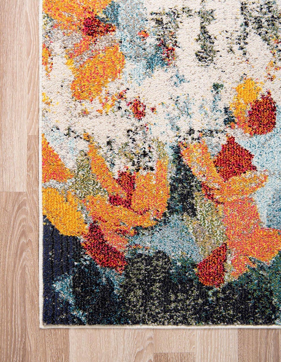 Unique Loom 3' 3 x 5' 3 Multi Chromatic Coral Area Rug
