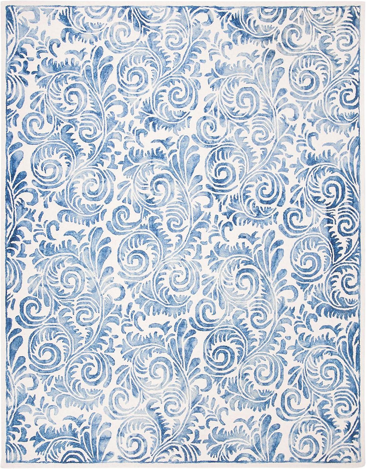 Dip Dye DDY212 Hand Tufted Area Rug - Blue/Ivory - 8'x10' - Safavieh.