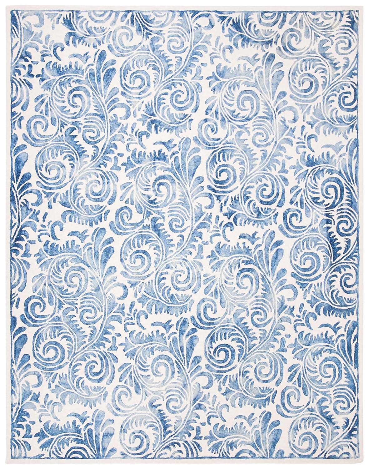 Dip Dye DDY212 Hand Tufted Area Rug - Blue/Ivory - 8'x10' - Safavieh.