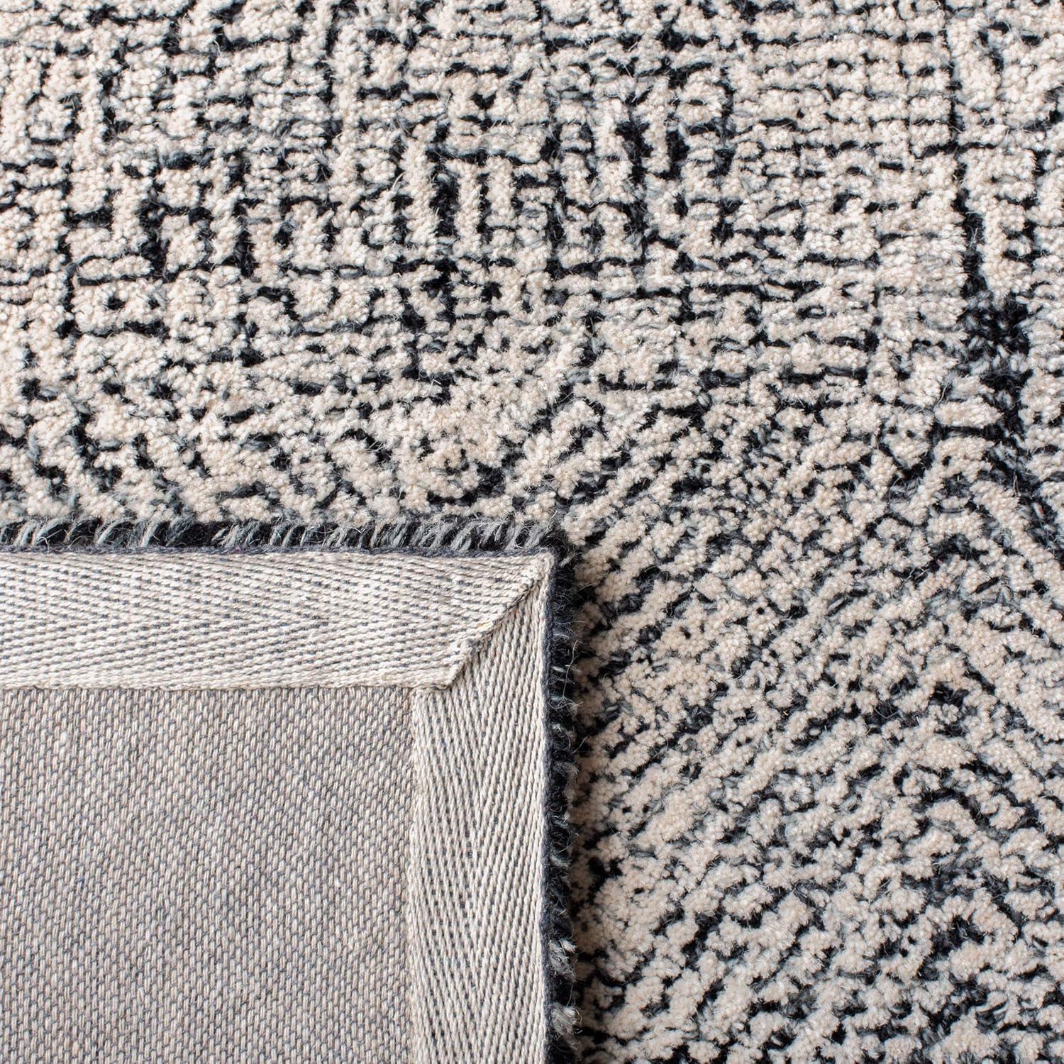 Abstract ABT340 Handmade Indoor Area Rug - Ivory/Chocolate - 8'x10' - Safavieh
