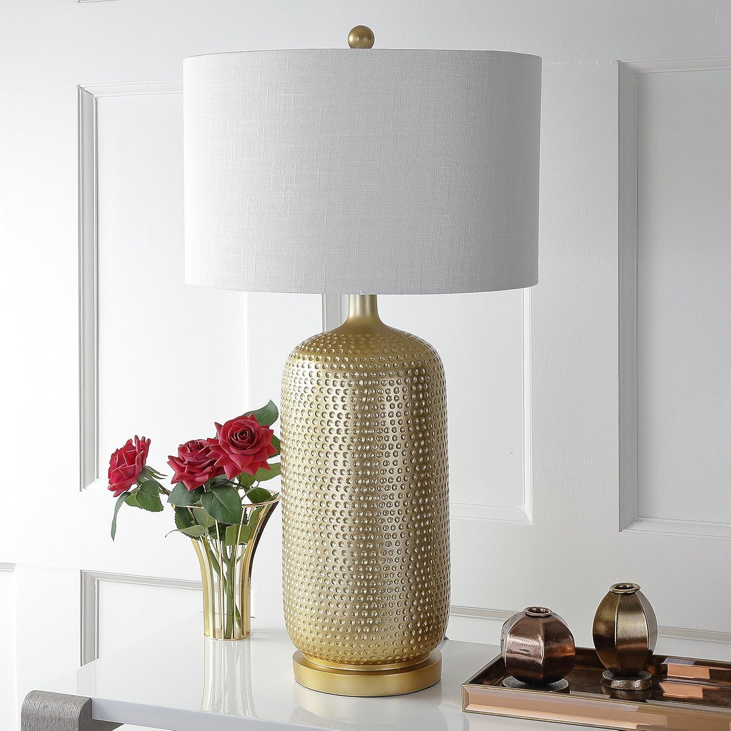 JONATHAN Y JYL1017A Sophia 30" Resin LED Table Lamp, Gold