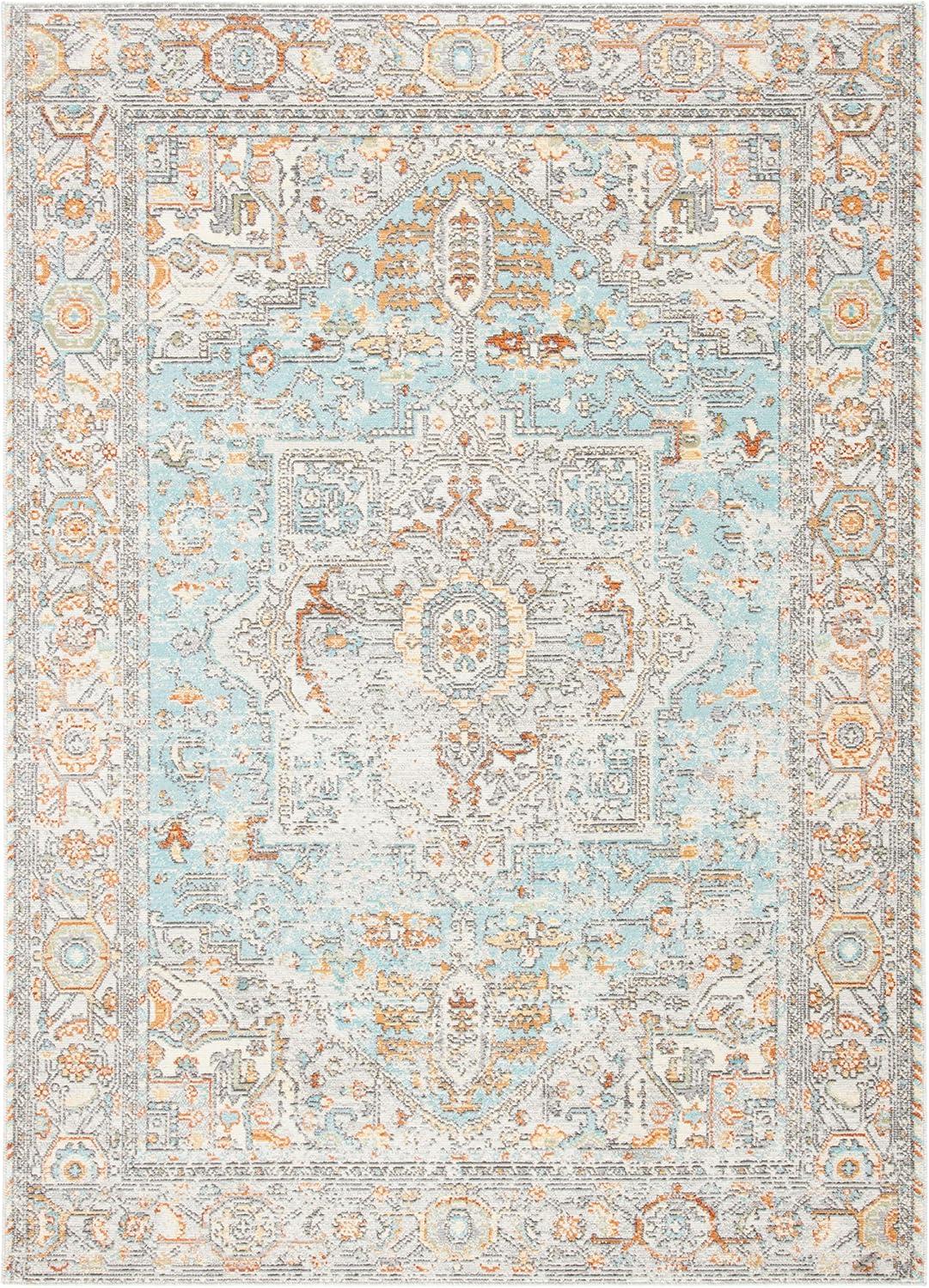 SAFAVIEH Aria Gligor Oriental Area Rug, Aqua/Beige, 3' x 5'