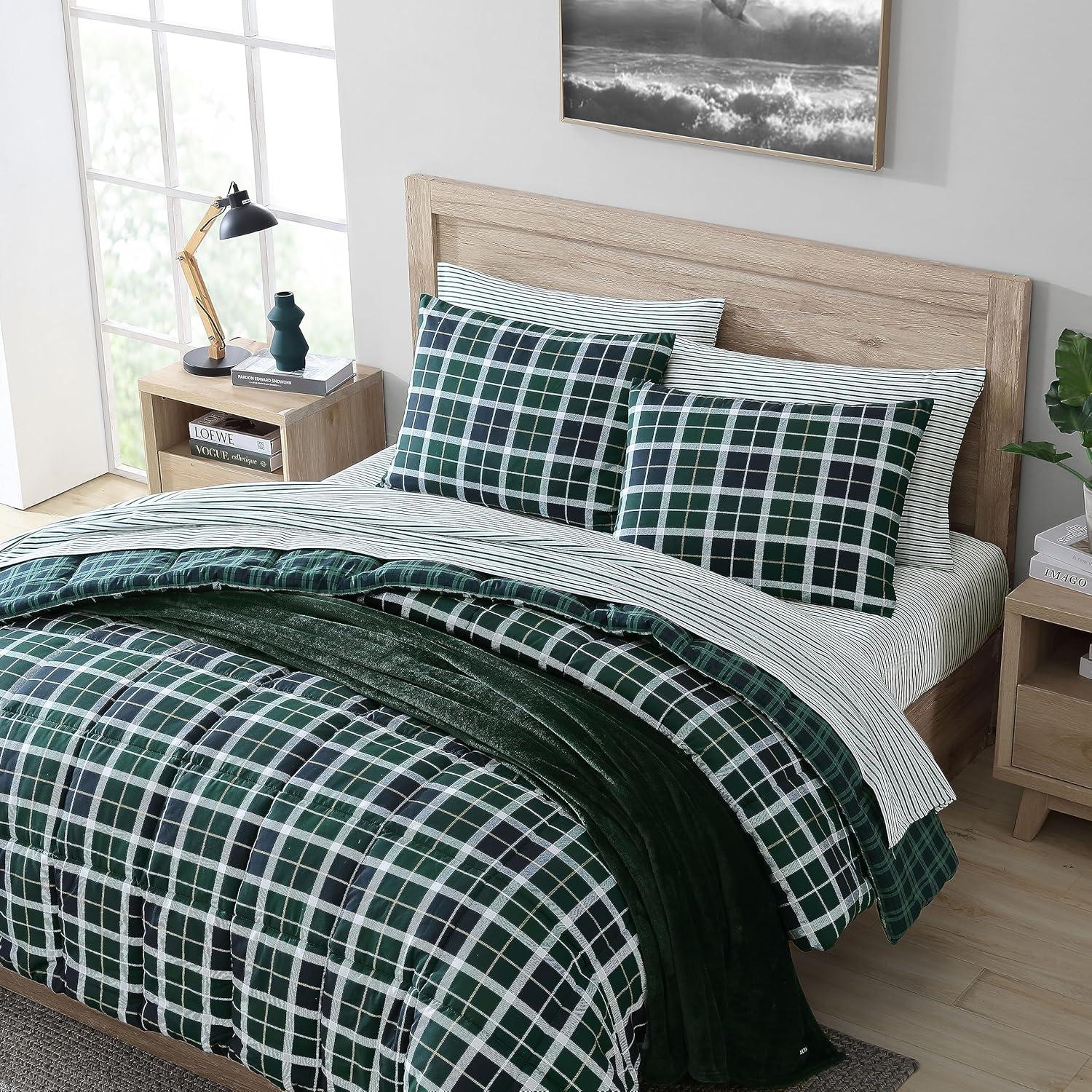 Nautica Northsail Plaid Navy Reversible Duvet Cover Set