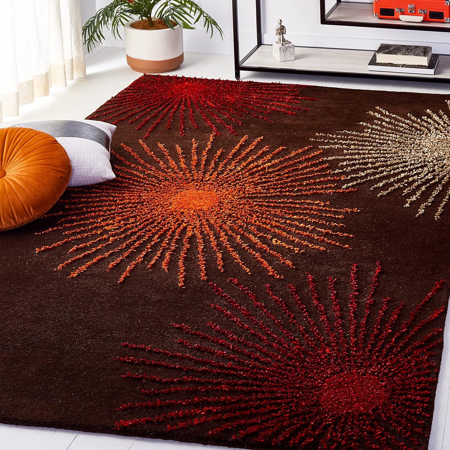 Soho SOH712 Hand Tufted Area Rug - Brown/Multi - 5'x8' - Safavieh.