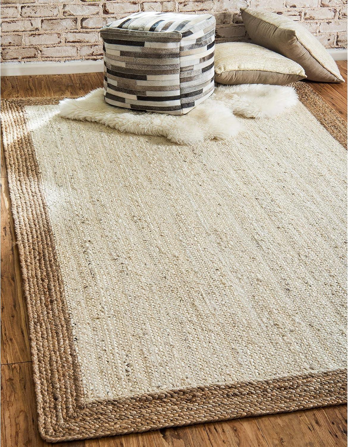 Whittlesey Natural Fiber Hand Woven Jute Solid Color Rug