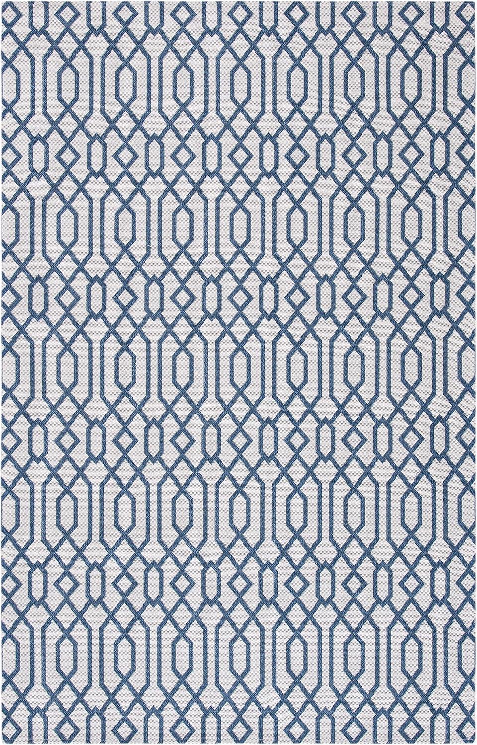 Augustine AGT421 Power Loomed Area Rug - Navy/Light Grey - 8'x10' - Safavieh.