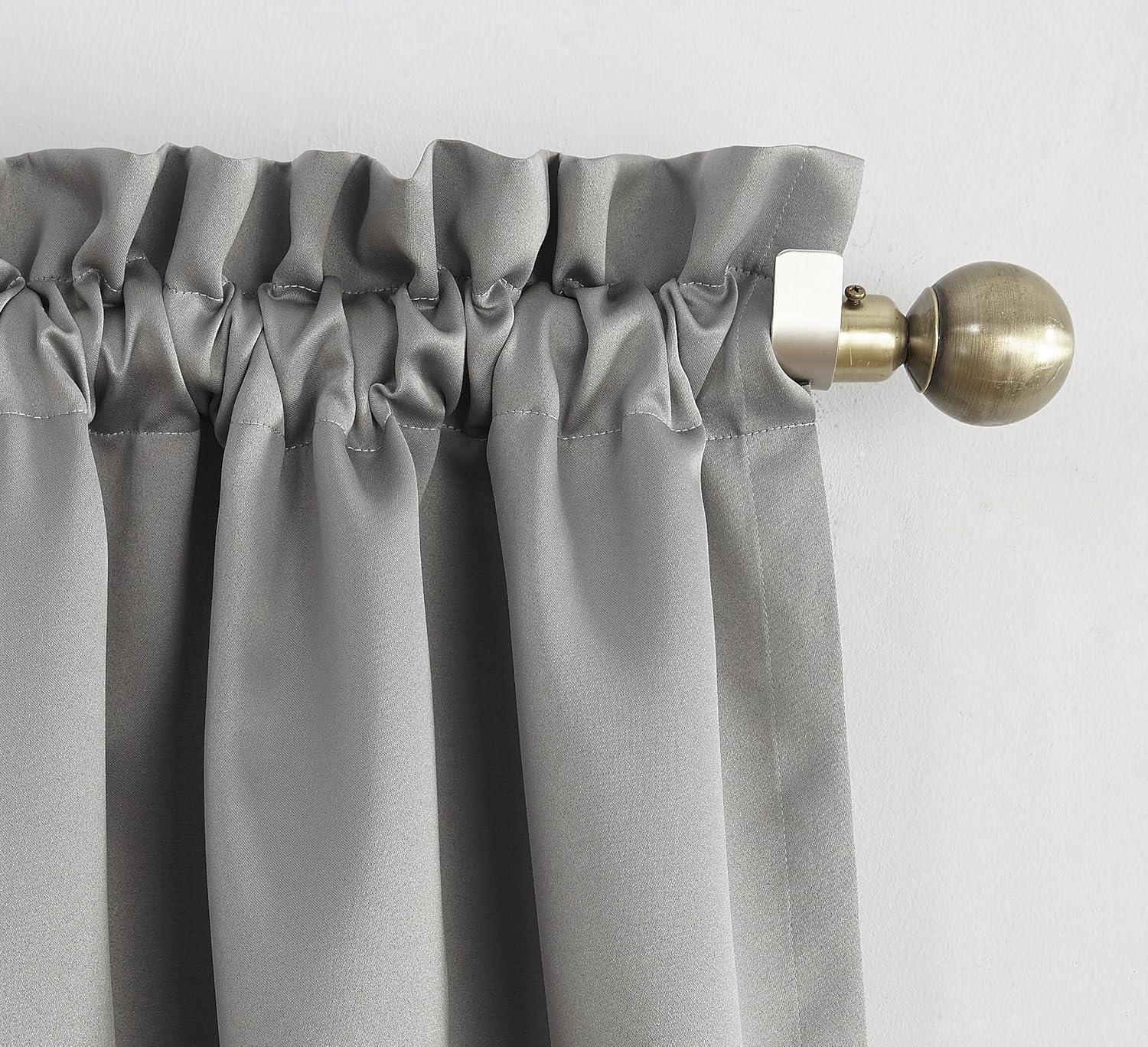 40"x84" Sun Zero Blackout Kenneth Energy Saving Rod Pocket Curtain Panel Gray: Thermal Insulated, Noise Reduction