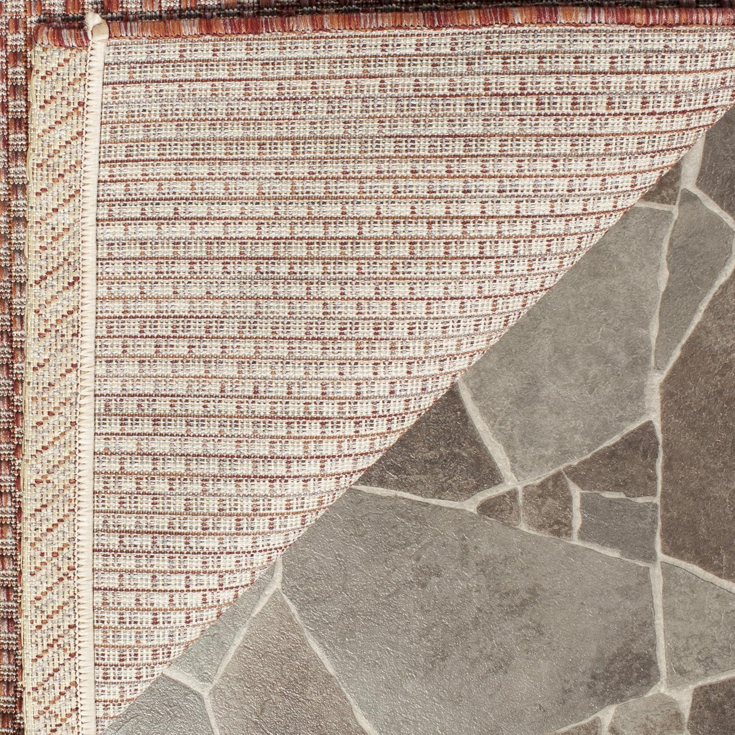 Courtyard CY8521 Power Loomed Indoor/Outdoor Accent Rug - Red/Beige - 2'7"x5' - Safavieh.