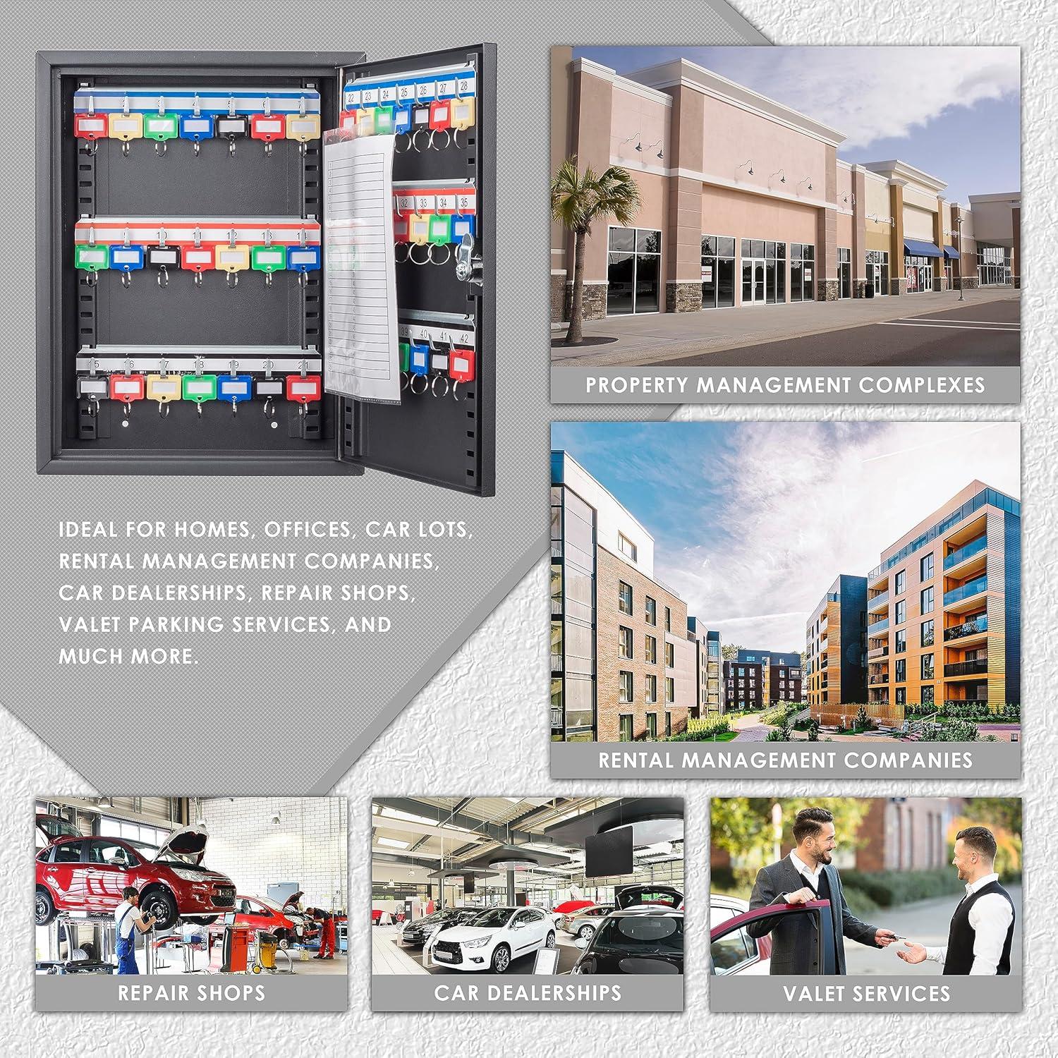 Barska 42 KEYS ADJUSTABLE KEY LOCK BOX BLACK