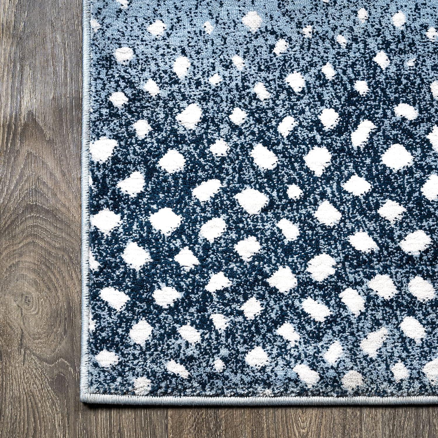 3'x 5' Antelope Modern Animal Area Rug, Blue/Cream - JONATHAN Y