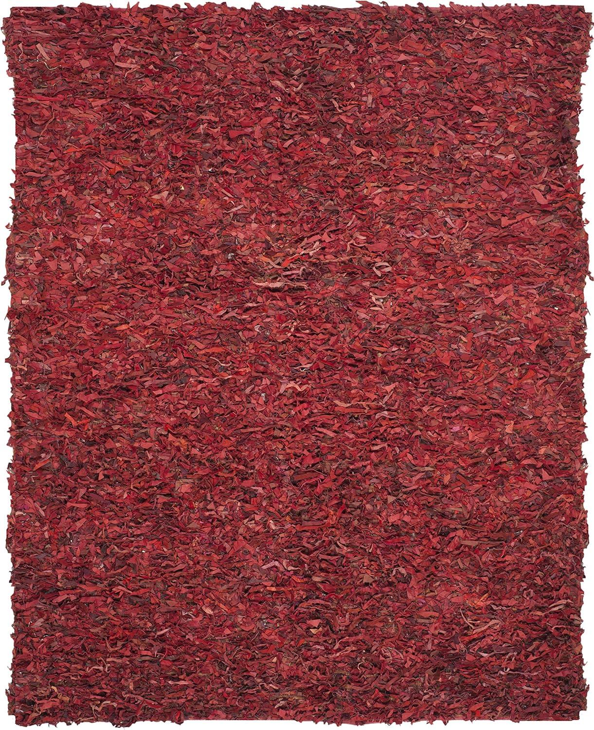 Schaefer Handmade Shag Red Area Rug