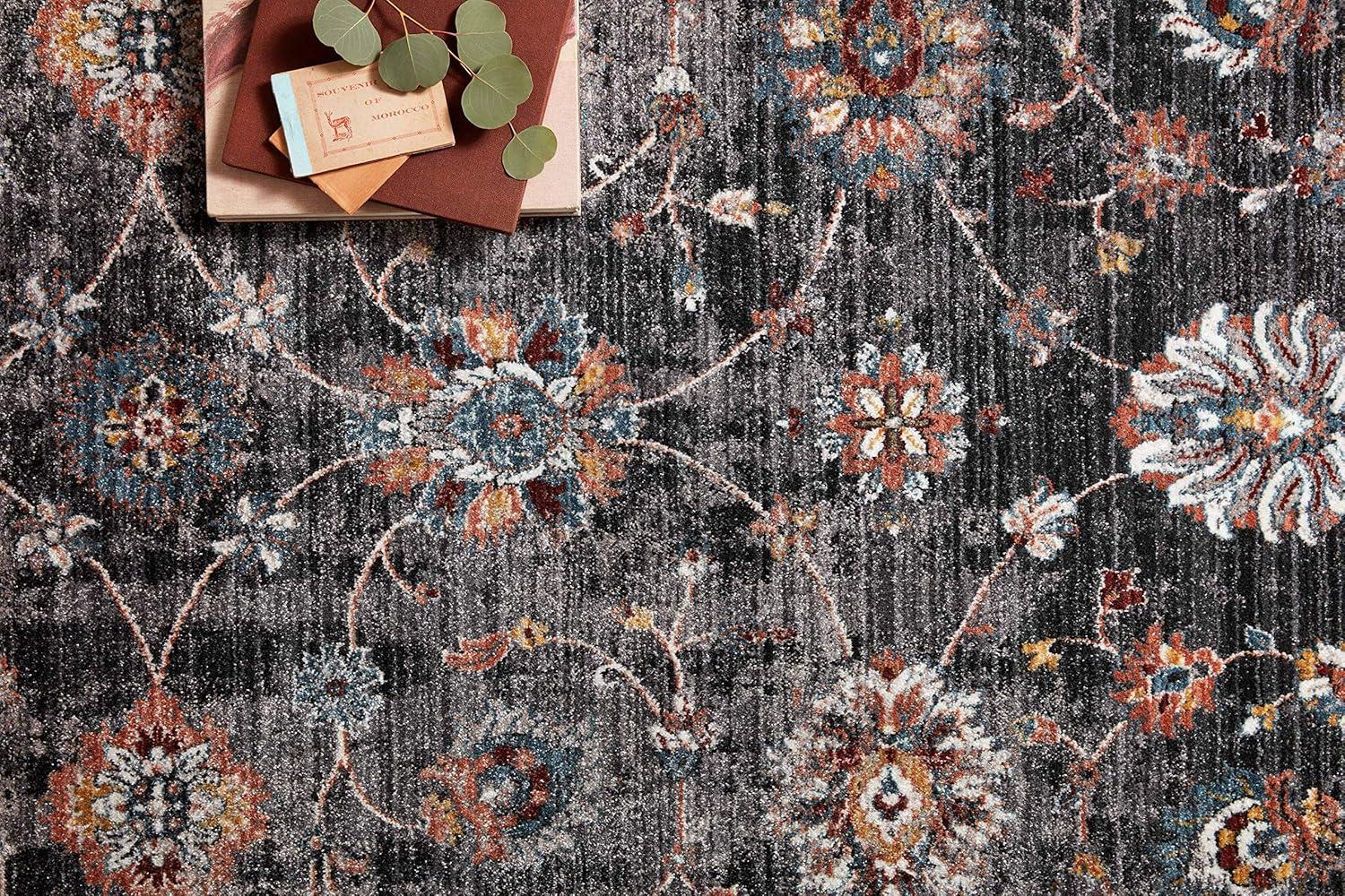 Loloi II Samra SAM-08 Charcoal / Multi Oriental Area Rug 7'-10" x 10'