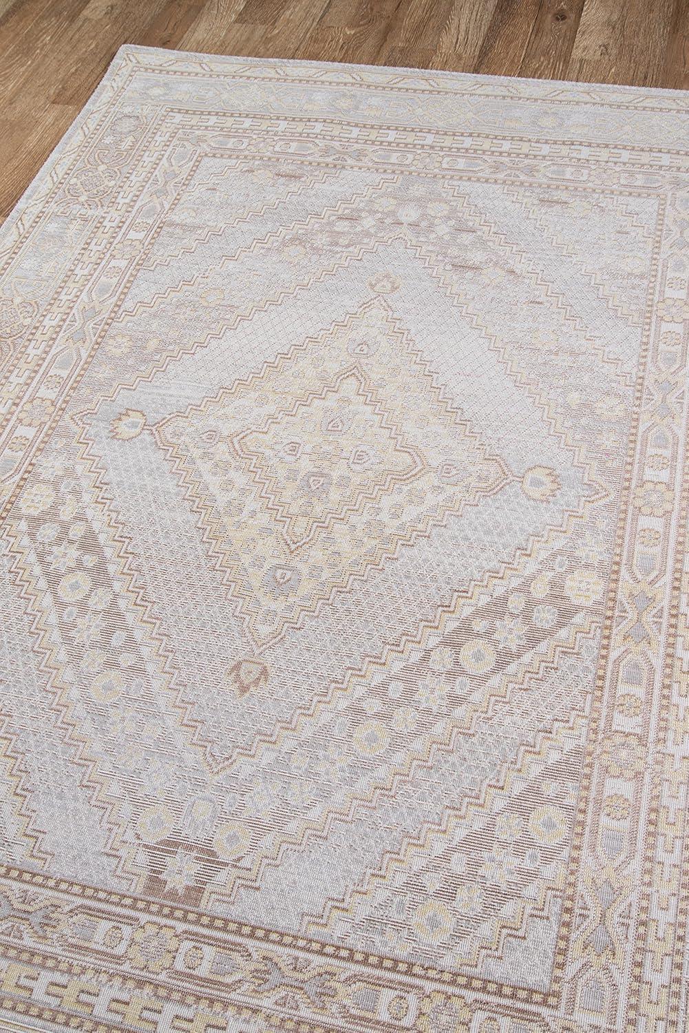 4'x6' Shapes Geometric Loomed Area Rug Gray - Momeni: Modern Indoor Low Pile Polyester Rectangle, Spot Clean