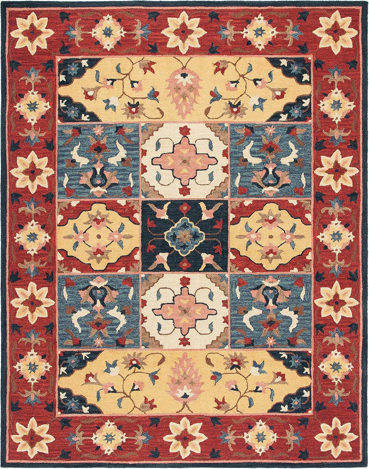 Aspen APN402 Hand Tufted Area Rug - Red/Gold - 8'x10' - Safavieh.