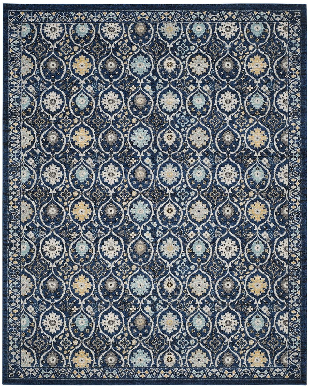 Evoke EVK210 Power Loomed Area Rug - Royal/Ivory - 8'x10' - Safavieh.