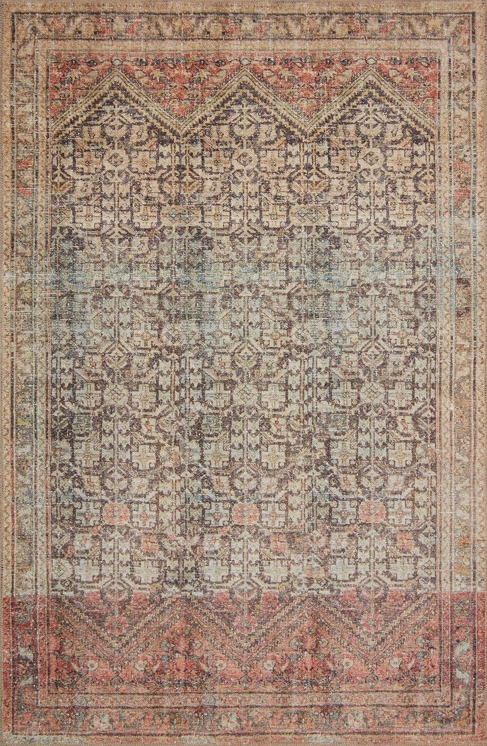 Loloi II Loren Collection LQ-17 Charcoal / Multi Oriental Area Rug 3'-6" x 5'-6"