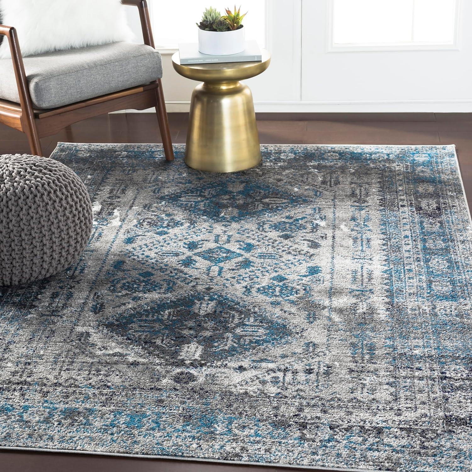Livabliss 6'7"x9' Melissa Traditional Rugs Gray