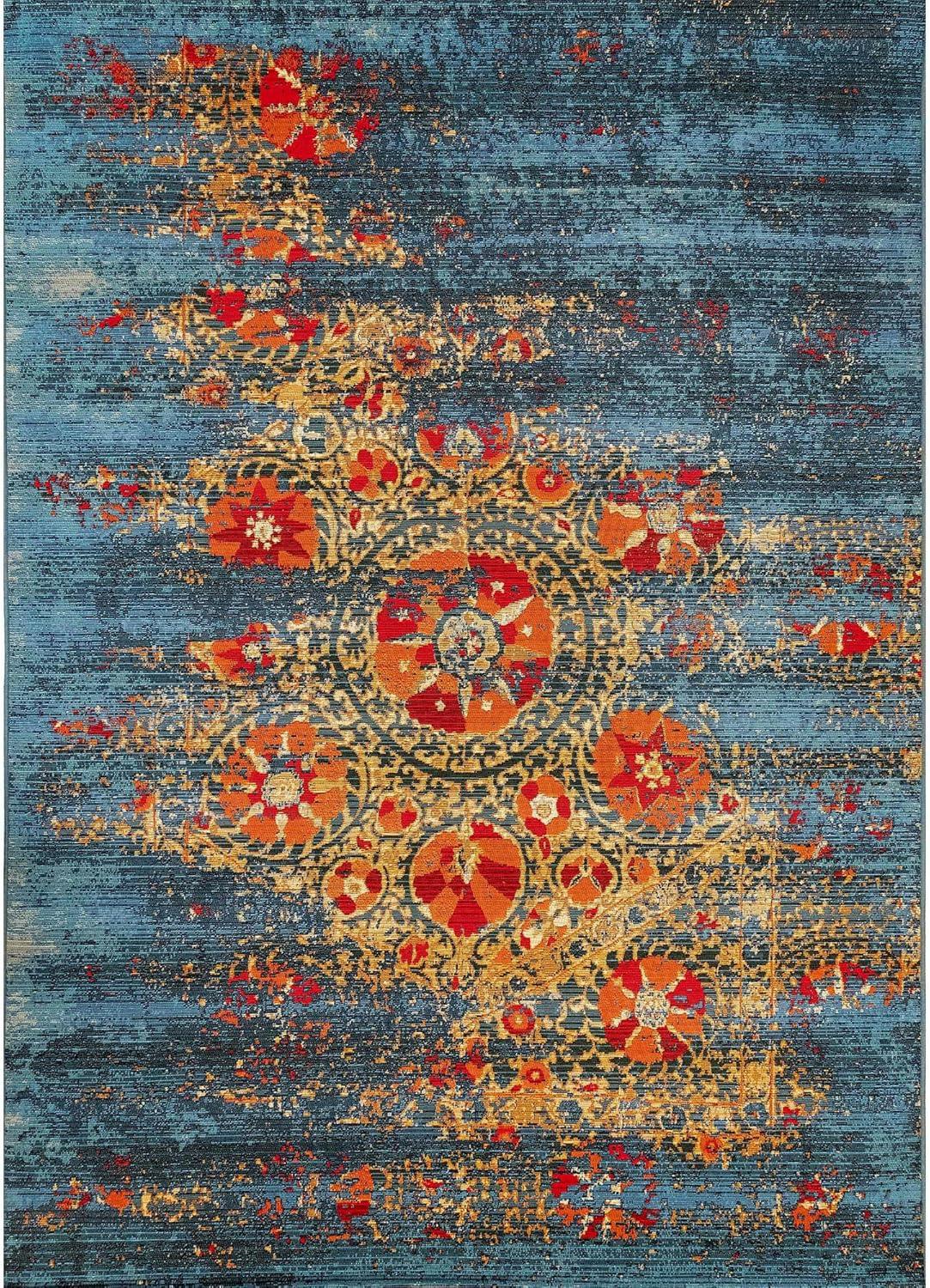 Liora Manne Marina Suzanie Indoor/Outdoor Area Rug Blue 3'11" x 5'10"