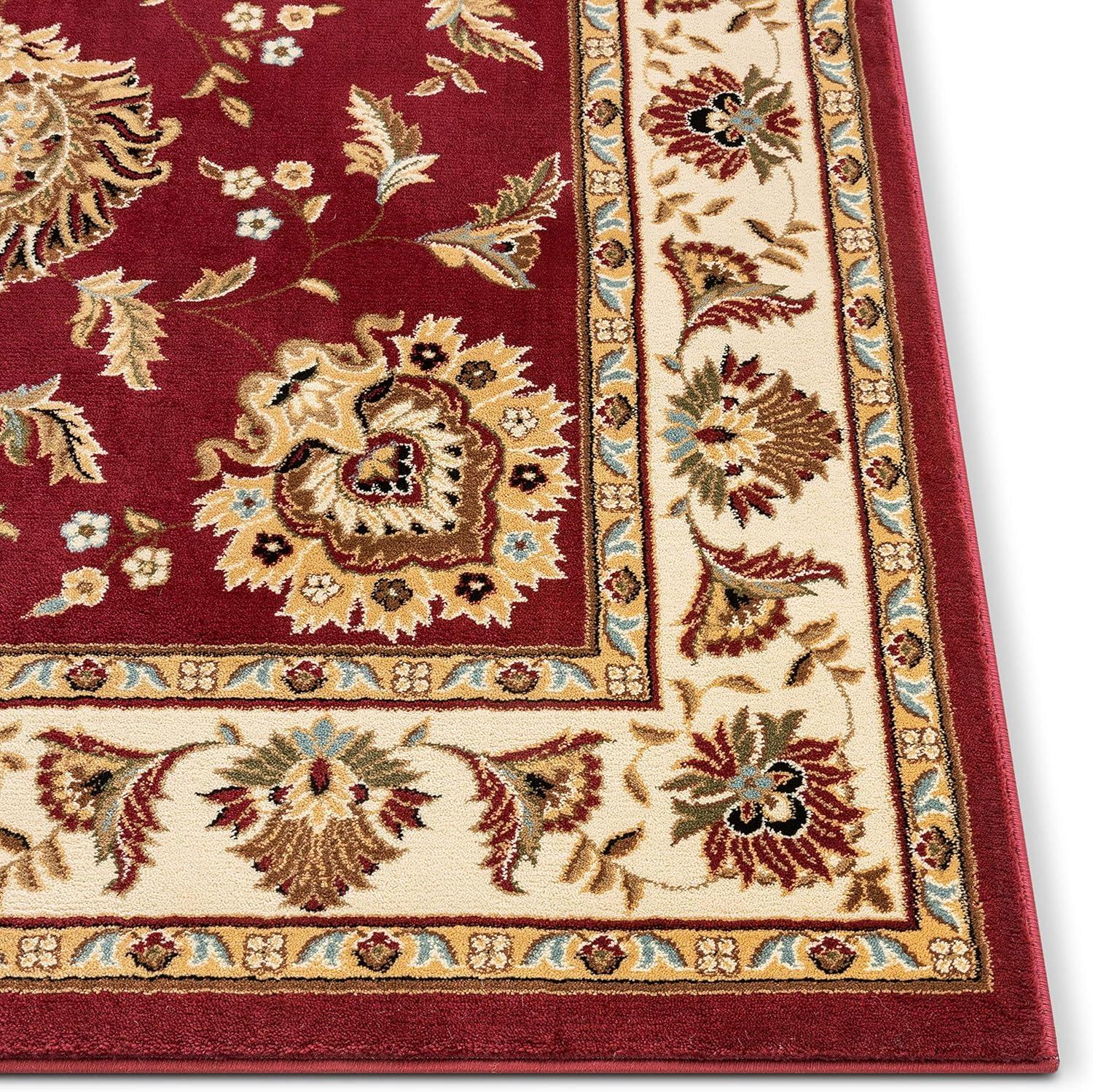 Well Woven Sultan Sarouk Oriental Persian Floral Formal Traditional Modern Classic Thick Soft Area Rug