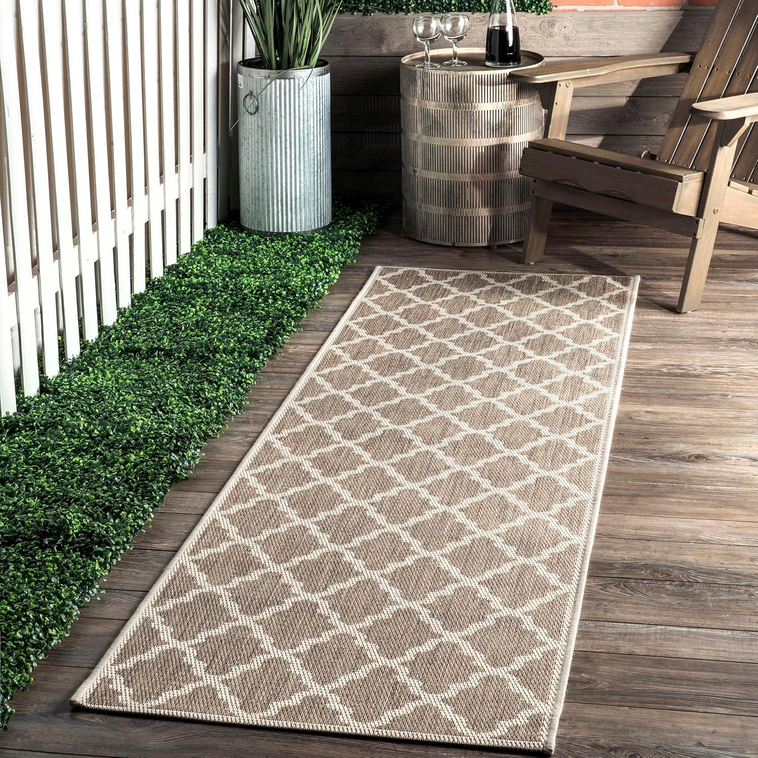 nuLOOM Gina Moroccan Indoor/Outdoor Accent Rug, 2' x 3', Blue