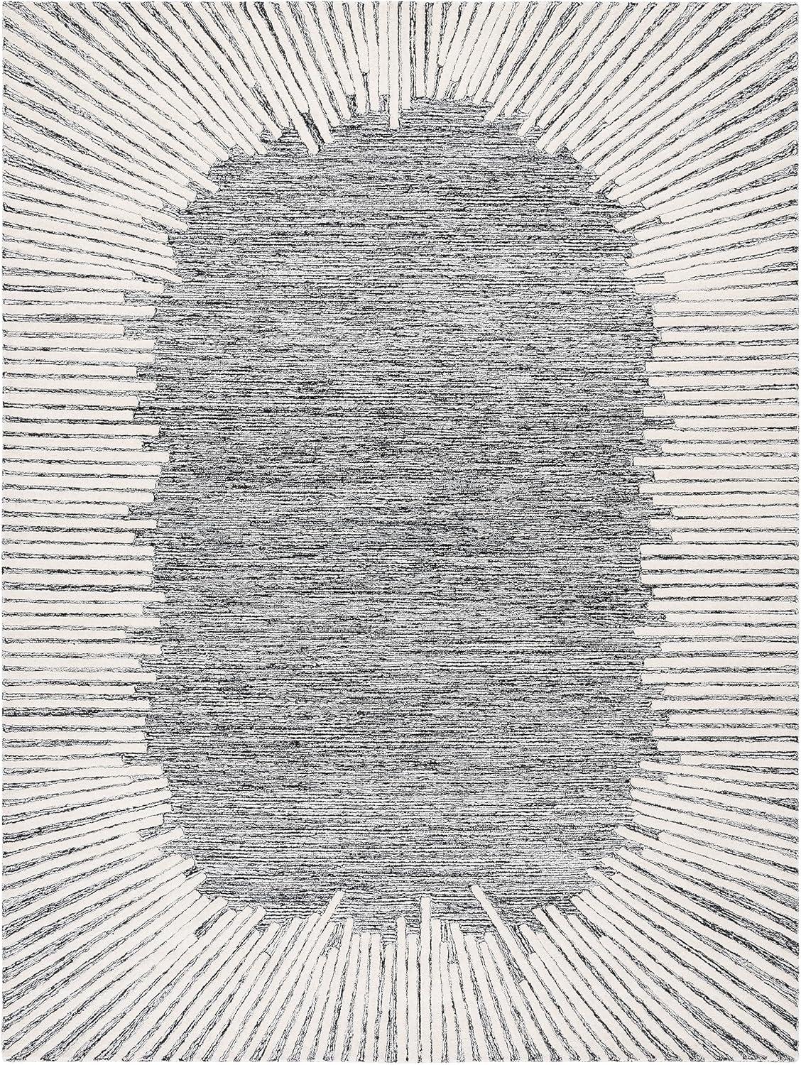 Abstract ABT478 Hand Tufted Area Rug - Blue/Ivory - 8'x10' - Safavieh .